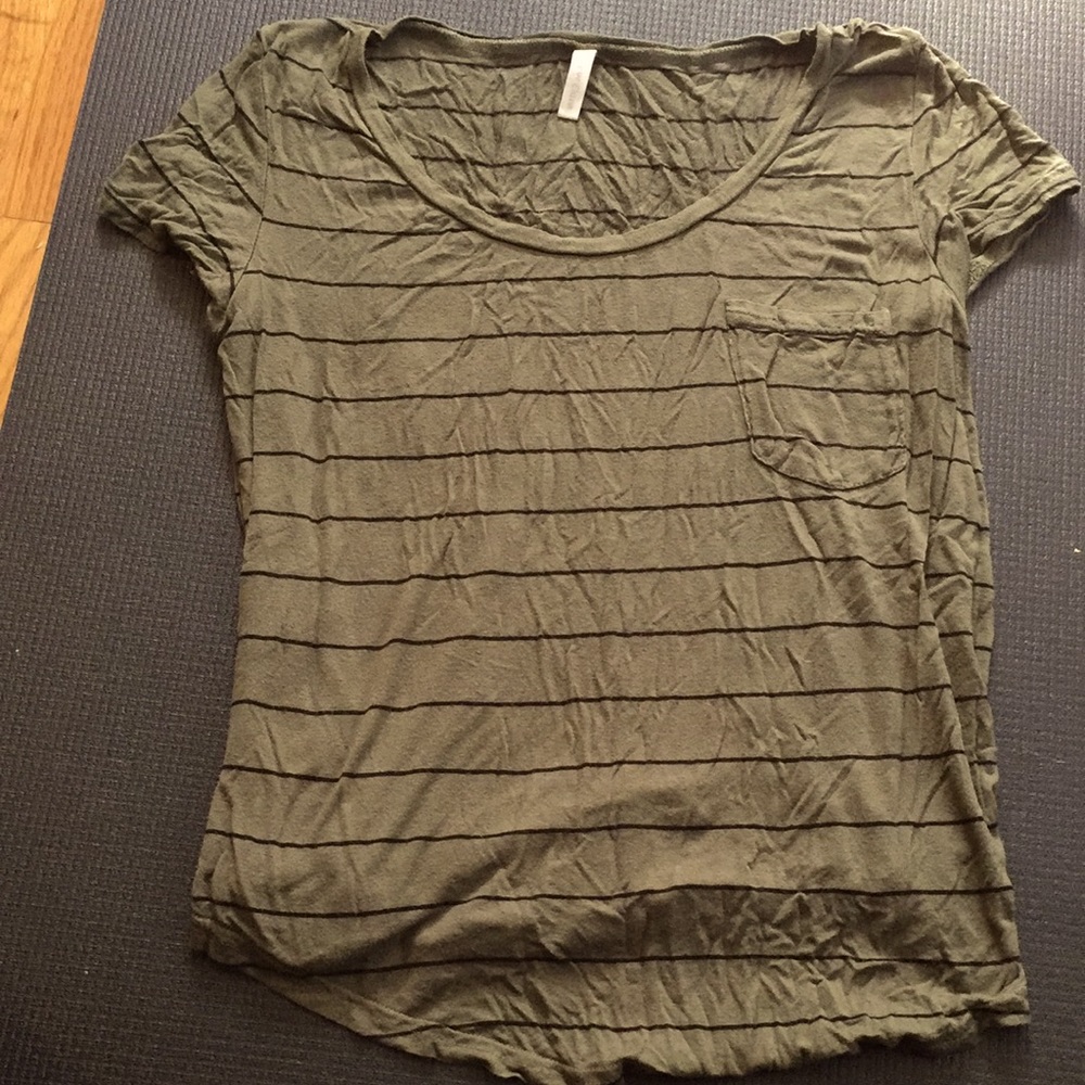 Green striped shirt